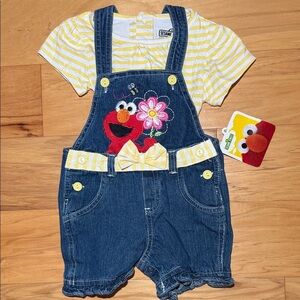 Sesame Street Elmo Denim Overalls
